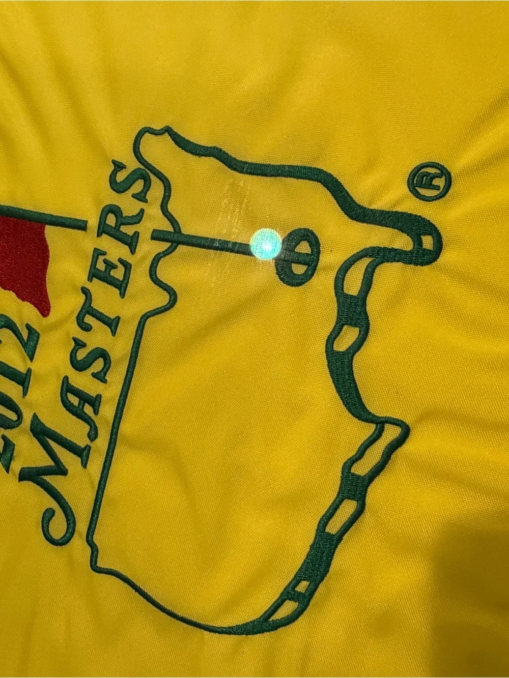 2013 Masters Flag professionally framed with red matting